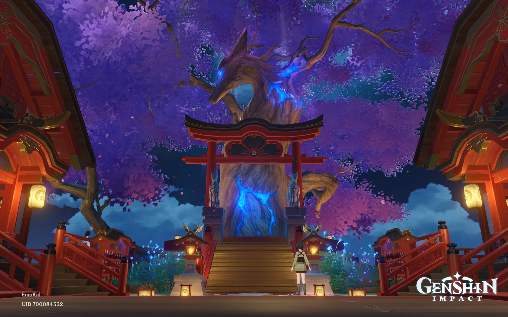 Священная сакура в Великом храме Наруками