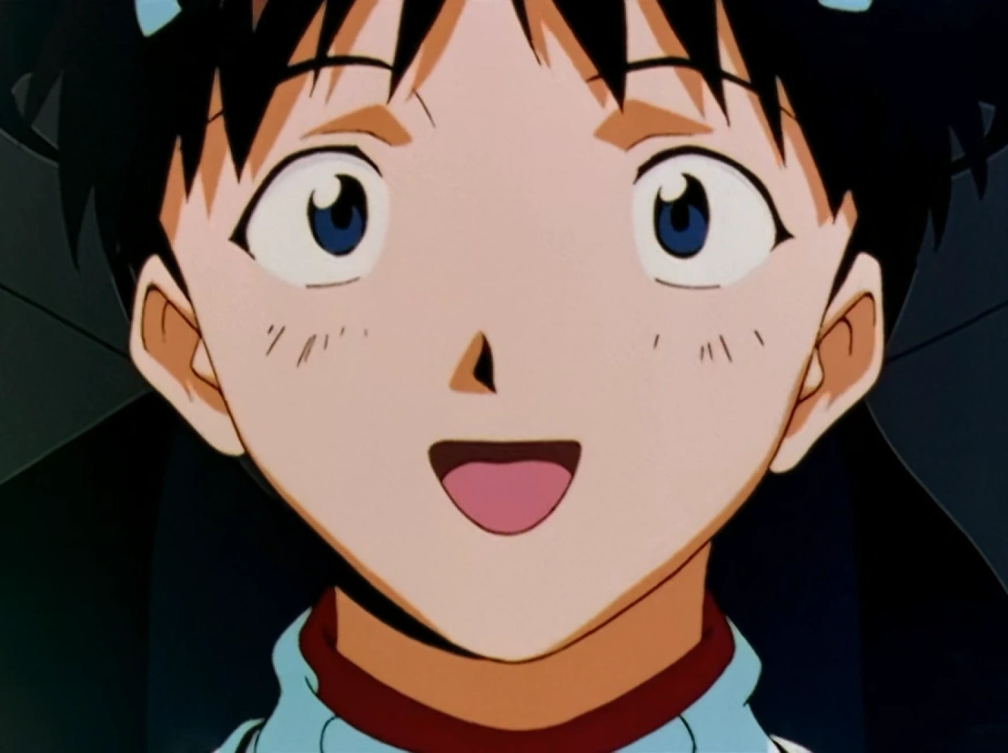 Синдзи радуется похвале Мисато