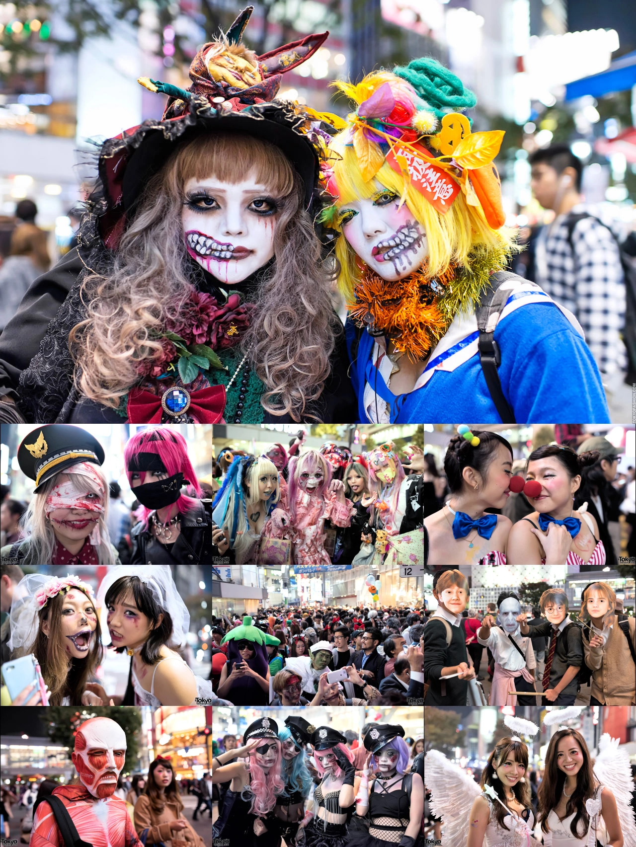 Фотографии хэллоуинских гуляний на Сибуе, 2014 год  🎃