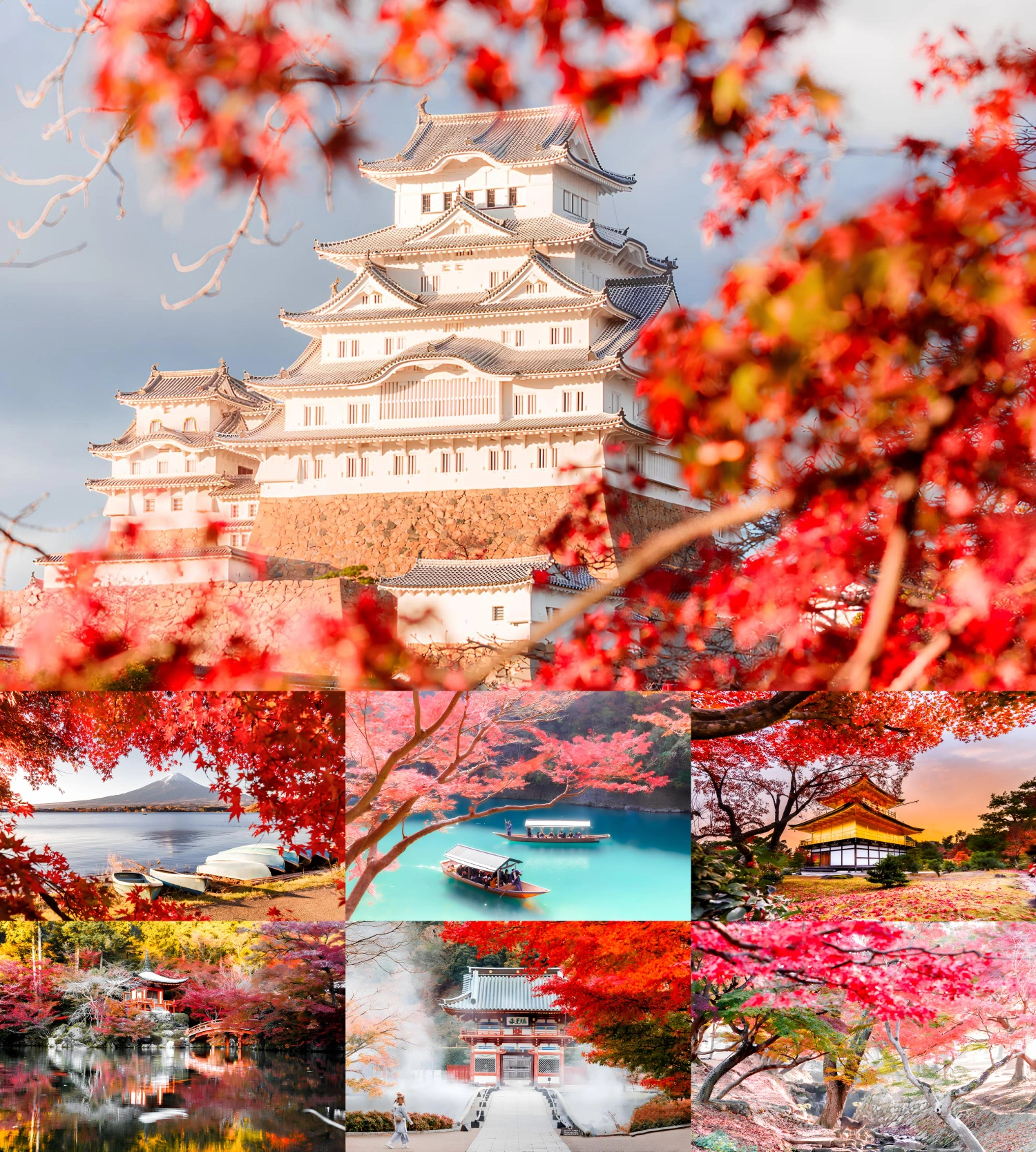 Осень в Японии очаровывает яркими красками момидзи – красными, оранжевыми и золотыми листья деревьев 🍁