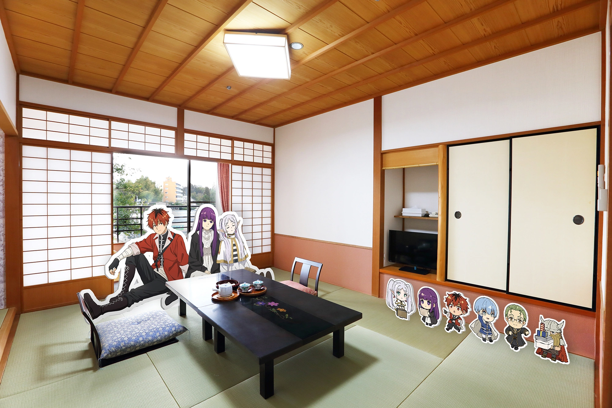 Фрирен, Ферн и Штарк «живут» в комнатах в отелях Мантено.